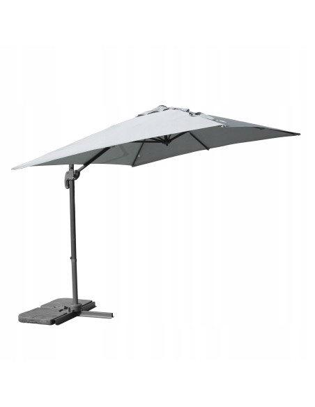 Przeciwsłoneczny parasol ogrodowy z wysięgnikiem Meven PLATINUM szary, 250 x 250 x 260 cm 5902490786790