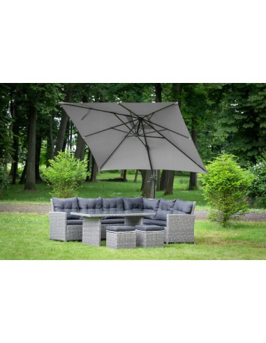 Przeciwsłoneczny parasol ogrodowy z wysięgnikiem Meven PLATINUM szary, 250 x 250 x 260 cm 5902490786790 3