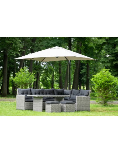 Boczny parasol ogrodowy z wysięgnikiem Meven PLATINUM beżowy, 250 x 250 x 260 cm 5902490786813 2