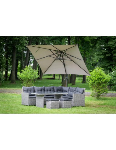 Boczny parasol ogrodowy z wysięgnikiem Meven PLATINUM beżowy, 250 x 250 x 260 cm 5902490786813 9