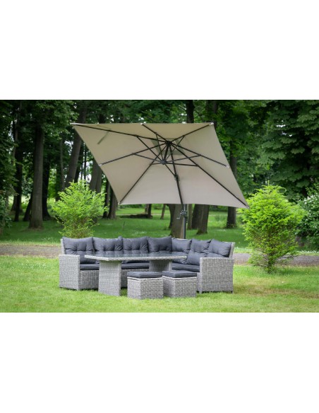 Boczny parasol ogrodowy z wysięgnikiem Meven PLATINUM beżowy, 250 x 250 x 260 cm 5902490786813 9