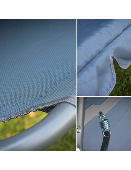 Stabilna huśtawka ogrodowa wolnostojąca Ravenna Meven szara, z baldachimem, 122x204cm 5900607534173 3