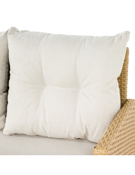 Jasny komplet mebli ogrodowych Meven 2 fotele + 2 pufy + sofa + stół 5902490785311 7