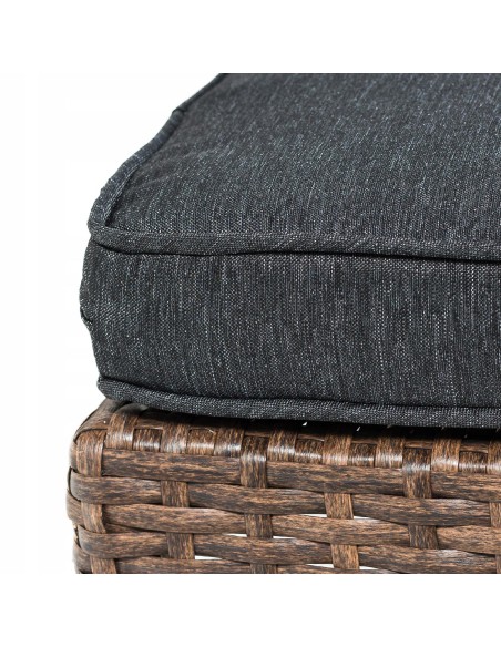 Technorattanowy komplet mebli Meven 2 x fotel + 2 x pufa + sofa + stół 5902490785304 12