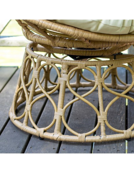 Okrągły fotel ogrodowy obracany Orion Meven beżowy, 94 x 82 x 53/93 cm 5902490745445 4