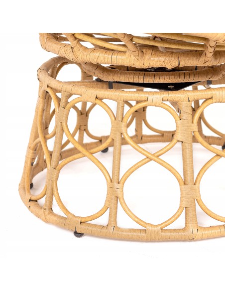 Okrągły fotel ogrodowy obracany Orion Meven beżowy, 94 x 82 x 53/93 cm 5902490745445 9