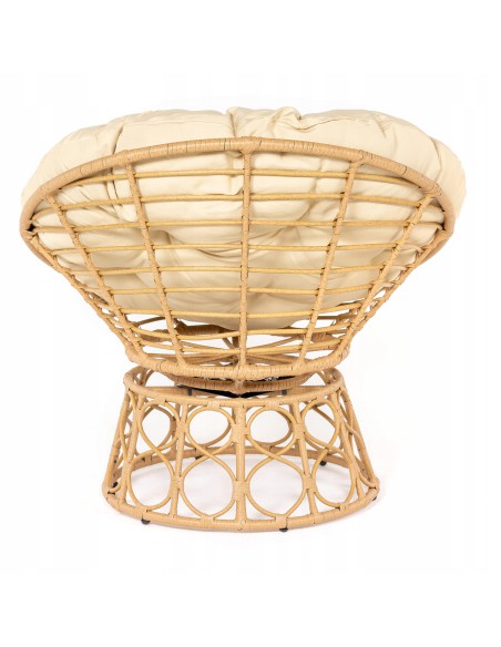 Okrągły fotel ogrodowy obracany Orion Meven beżowy, 94 x 82 x 53/93 cm 5902490745445 11