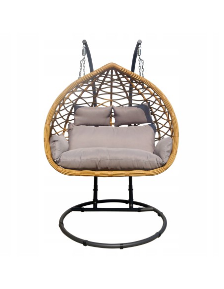 Elegancki fotel podwieszany kokon do ogrodu, na taras CELESTE DUO Meven 130 × 73 × 118 cm - Fotele podwieszane Elegancki fotel podwieszany kokon do ogrodu, na taras CELESTE DUO Meven 130 × 73 × 118 cm 5902490746114 10