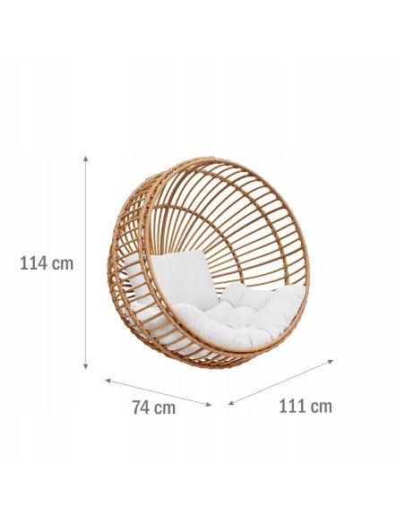 Okrągły fotel podwieszany, kokon STELLA Meven 105 × 195 cm - Fotele podwieszane Okrągły fotel podwieszany, kokon STELLA Meven 105 × 195 cm 5900607539987 3