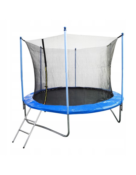 Wytrzymała okrągła trampolina dla dzieci z siatką i drabinką Meven, 244 cm 5900607539949 3