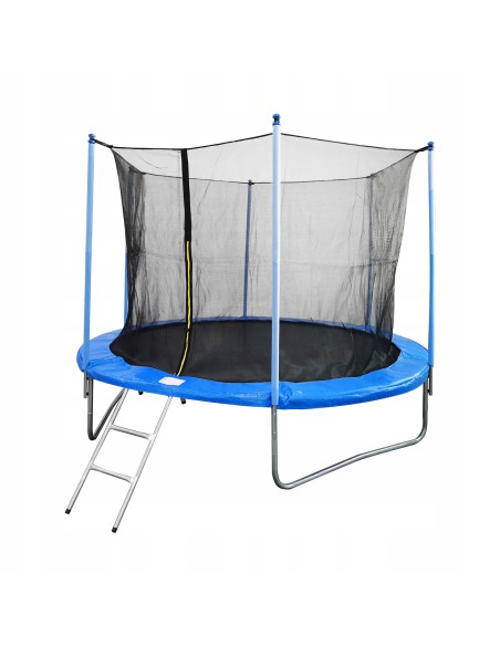 Stabilna okrągła trampolina z siatką zabezpieczającą i drabinką Meven, 305 cm 5900607539956 3