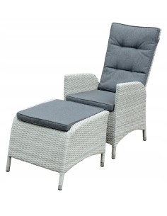FOTEL OGRODOWY, BALKON, PODNÓŻEK, DUŻY,RATTAN 5902490742789