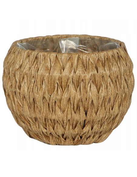 Okrągła donica z technorattanu Meven 31,5 x 20,5 cm 5900607539055