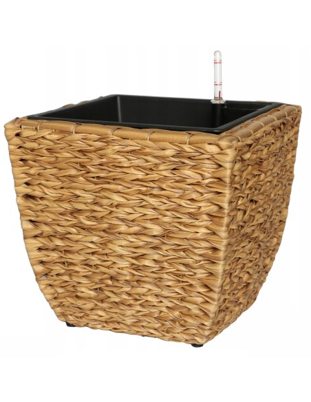 Duża donica technorattanowa Meven kwadratowa, 38,5 x 38,5 x 33,5 cm 5902490744349