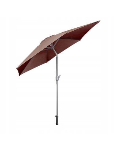 PARASOL OGRODOWY PLAŻOWY ŁAMANY ŚR.270 CM MOKKA 5902490786745 2