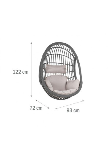 Ergonomiczny fotel podwieszany Mia Simple Meven szary 5902490743946 3