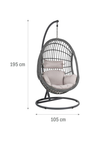 Ergonomiczny fotel podwieszany Mia Simple Meven szary 5902490743946 4