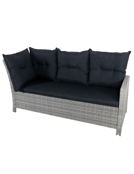 Luksusowy komplet mebli ogrodowych PUERTO Meven jasnoszary, z narożnikiem 5905842511477 3