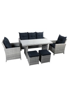 Elegancki komplet mebli PUERTO Meven jasnoszary, 6 elementów 5905842510005 2