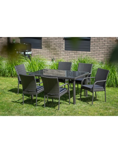 Ekskluzywny zestaw mebli ogrodowych PAISO Meven, stół + 6 krzeseł - Komplety obiadowe Ekskluzywny zestaw mebli ogrodowych PAISO Meven, stół + 6 krzeseł 5902490745759 10