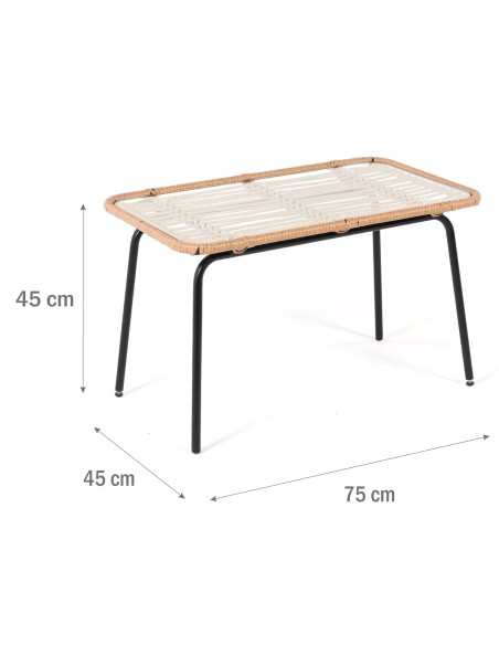 Wypoczynkowy zestaw mebli ogrodowych TILBURG Meven 2 x fotel + sofa + stolik kawowy 5902490745421 9