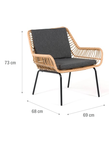 Wypoczynkowy zestaw mebli ogrodowych TILBURG Meven 2 x fotel + sofa + stolik kawowy 5902490745421 4