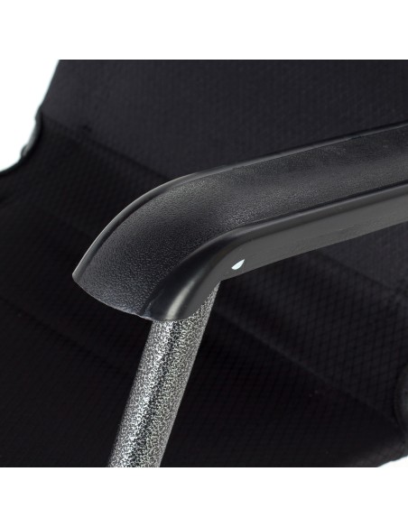 Solidny leżak ogrodowy fotel plażowy Como czarny składany zagłówek Meven 5905842513815 4