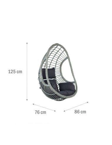 Antracytowy fotel podwieszany kokon MIA SCANDIC Meven 105 × 195 cm 5902490742871 4