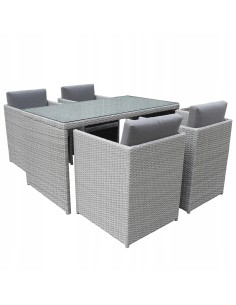 Komfortowy komplet mebli ogrodowych MONTREAL Meven 4 fotele + stół 5902490785717 2