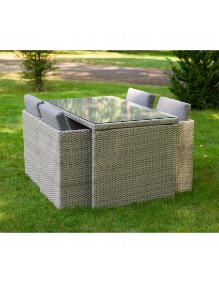 Komfortowy komplet mebli ogrodowych MONTREAL Meven 4 fotele + stół - Komplety obiadowe Komfortowy komplet mebli ogrodowych MONTREAL Meven 4 fotele + stół 5902490785717 8