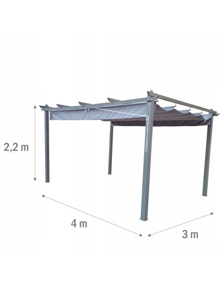 PERGOLA ZADASZENIE ALUMINIUM 400×300×220CM 5902490785144 6