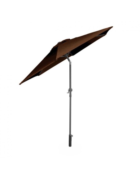 Ogrodowy parasol plażowy łamany Evelo Mokka Meven 210 x 220 cm 5902490786844