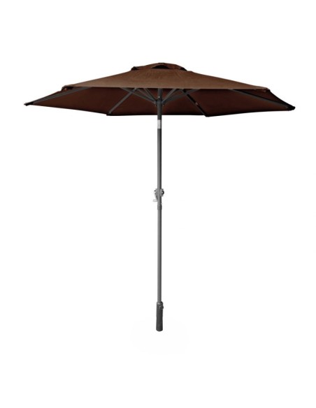 Ogrodowy parasol plażowy łamany Evelo Mokka Meven 210 x 220 cm 5902490786844 4