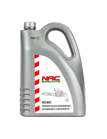 Skuteczny olej do prowadnic i łańcuchów NAC 5l 5900607533923