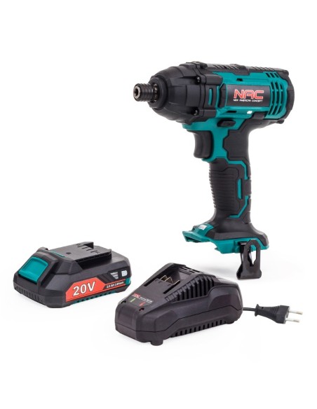 Efektywna zakrętarka udarowa akumulatorowa NAC ID-LI-20V z akumulatorem i ładowarką 5902490747166