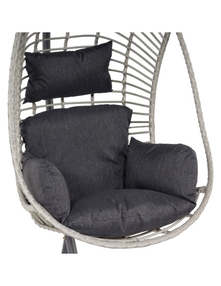 Podwieszany fotel kokon ogrodowy VERONA Meven szary - Fotele podwieszane Podwieszany fotel kokon ogrodowy VERONA Meven szary 5905842512030 7