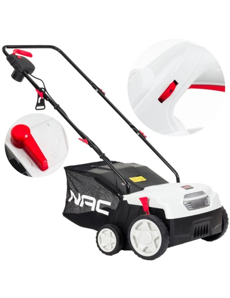 Aerator i wertykulator elektryczny NAC SCE140-W szer. robocza 32 cm, wałek 2-w-1 5902490740686