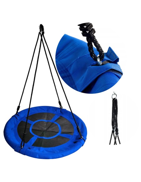 Wygodna huśtawka dla dzieci, bocianie gniazdo Stork Blue Meven niebieski, 90 x 180 cm 5900607534425