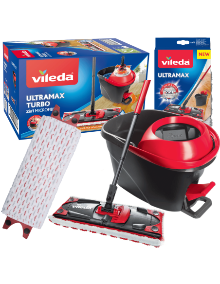 Mop obrotowy Vileda Ultramax TURBO z wkładem do mopa Vileda Ultramax i Ultramat TURBO 4023103206236