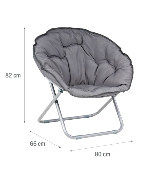 Szare fotele składane do ogrodu, na balkon Happy Meven 2 szt. 5902490742857 3