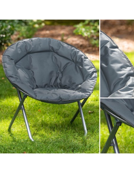 Szare fotele składane do ogrodu, na balkon Happy Meven 2 szt. 5902490742857 10