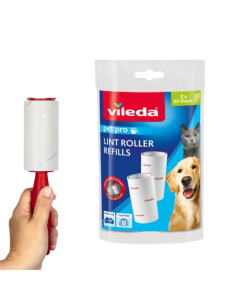 Skuteczne wkłady do rolki do usuwania sierści, włosów i drobinek brudu Vileda Pet Pro 2 szt. 8001940007922