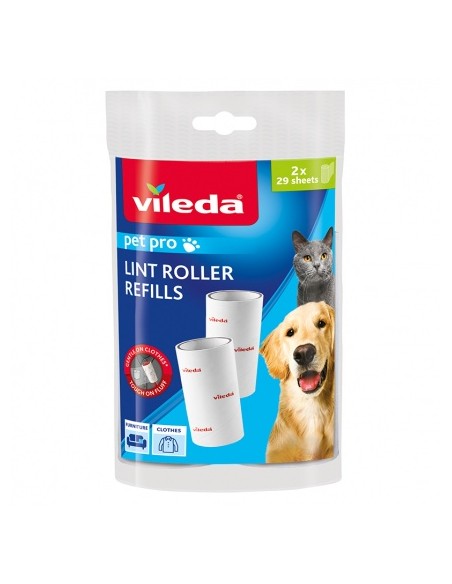 Skuteczne wkłady do rolki do usuwania sierści, włosów i drobinek brudu Vileda Pet Pro 2 szt. - Akcesoria do sprzątania Skuteczne wkłady do rolki do usuwania sierści, włosów i drobinek brudu Vileda Pet Pro 2 szt. 8001940007922 2