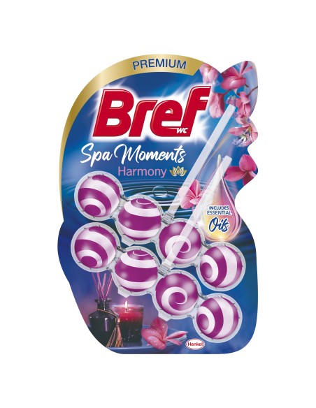 Pachnąca zawieszka do WC z olejkami eterycznymi Bref Wellness Harmony 2x50g 9000101587814