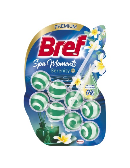 Skuteczna zawieszka do WC Bref Wellness Serenity o zapachu drzewa sandałowego 2x50g 9000101587968