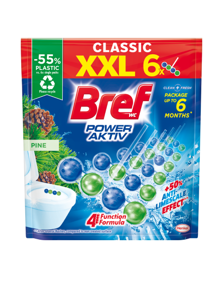 Sosnowe kostki do WC Bref Power Aktiv 6x50g 9000101592085