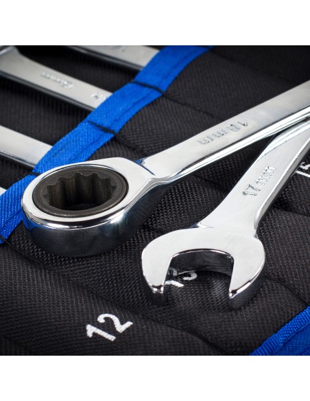 Zestaw 12 kluczy płasko-oczkowych z grzechotką w etui NAC-SP-12-RS, rozmiary 8-19 5905842511774 3