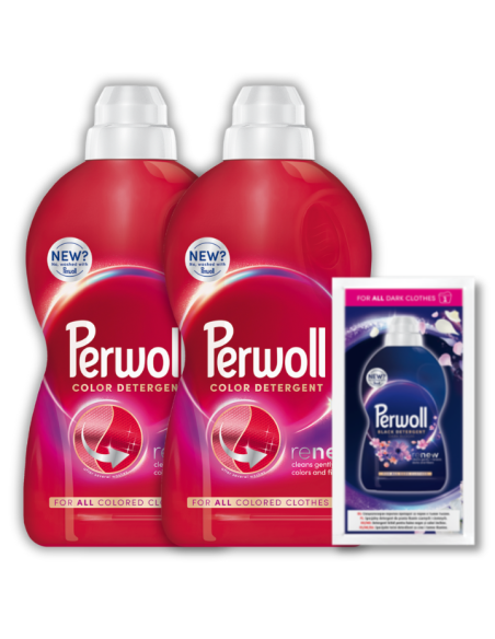 Płyn do prania ubrań kolorowych Perwoll Renew Color 2 x 40 prań + GRATIS - Żele i płyny do prania Płyn do prania ubrań kolorowych Perwoll Renew Color 2 x 40 prań + GRATIS 9000101810479