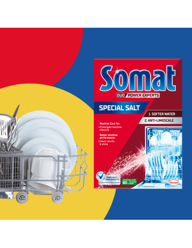 Funkcjonalny zestaw Somat: sól do zmywarki 1,5 kg + nabłyszczacz 500 ml + środek czyszczący 250 ml + GRATIS 9000101369236 3