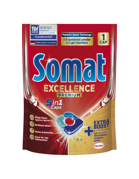Funkcjonalny zestaw Somat: sól do zmywarki 1,5 kg + nabłyszczacz 500 ml + środek czyszczący 250 ml + GRATIS 9000101369236 8